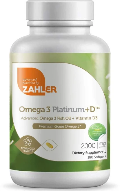 잘러 오메가-3 플래티넘 2000mg + 비타민 D3 소프트젤, 180정, 1개 - 쿠팡