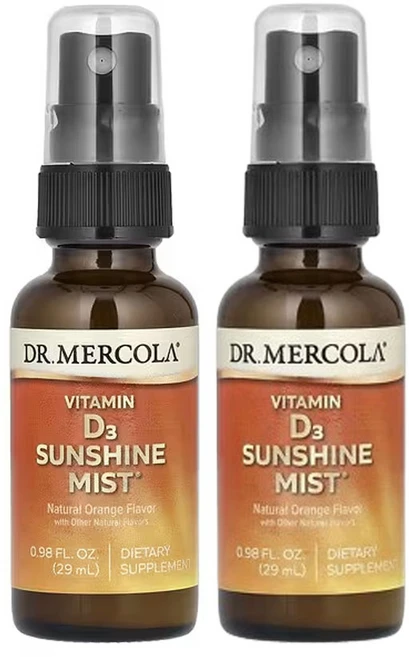 닥터머콜라 비타민 D3 선샤인 미스트 천연 오렌지 29ml(0.98fl oz), 29ml, 2팩 - 쿠팡