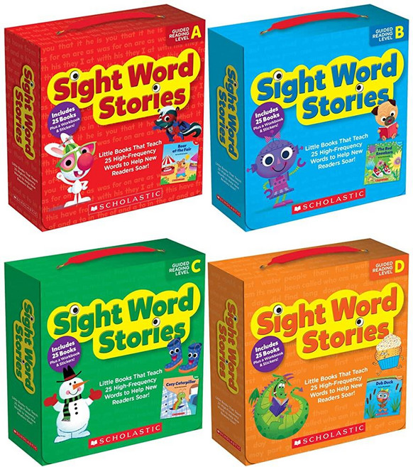 NEW RELEASE! Scholastic Sight Word Stories Guided Reading Books Set Collection (4 Sets): Level A