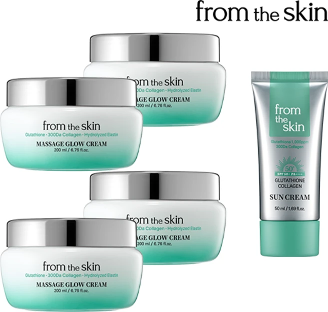 프롬더스킨 글로우크림 4ea+선크림, 4개, 200ml - 쿠팡