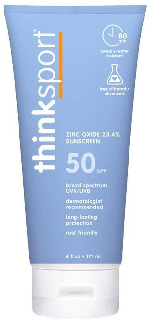 씽크스포츠 Thinksport SPF 50+ 미네랄 방수 선크림, 로션, 1개, 177ml - 쿠팡