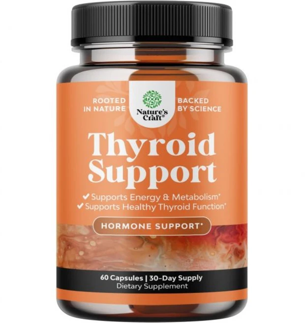 Natures Craft 여성용 순수 갑상선 지원 보충제 - 체중 감소 기분 개선 및 자연 에너지를 위한 알약 일일 비타민이 포함된 여성 웰니스, Natures Craft 여성용 순수 갑상선 지원 보충, 1개, 60정 - 쿠팡