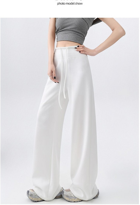 와이드 밀릭 여성 트레이닝 부츠컷 밴딩 패션 팬츠