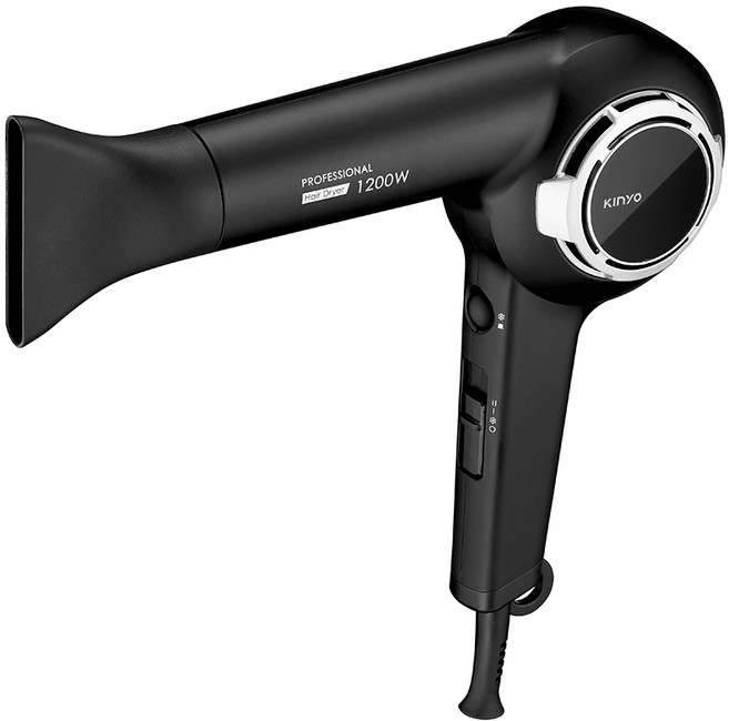 KINYO 復古專業造型吹風機 KH-8401 1200W大功率冷熱風護髮 輕巧便攜, 黑色