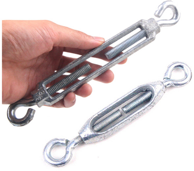 주물 턴버클 3/16 1/4 5/16 3/8 1/2 5/8 3/4 와이어 로프 CAST STEEL TURN BUCKLE 샤클 스틸 버클 턴바클 체인 돼지코 연결 고정 클립 1개, 주물턴버클 5/16인치