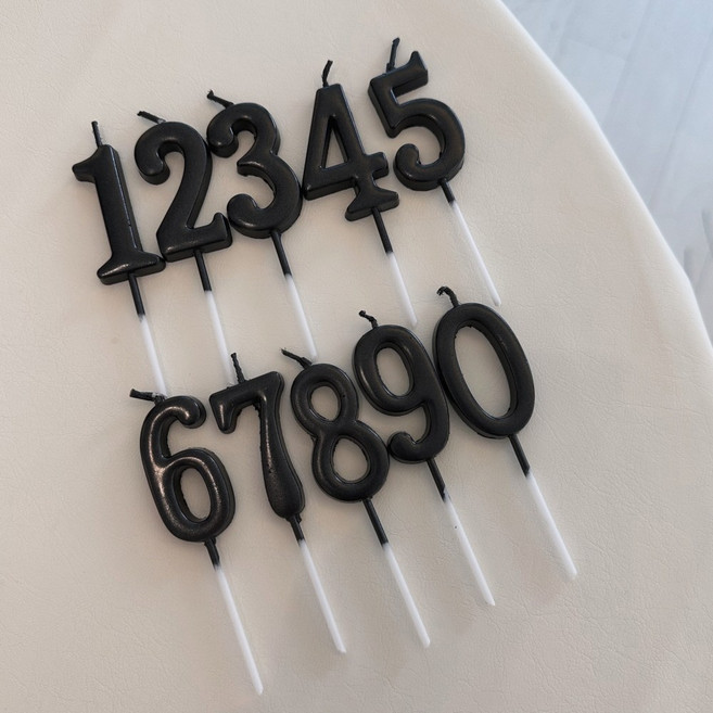 기억의소품 블랙 숫자초 올넘버 세트, 1개, 30g, 숫자0~9