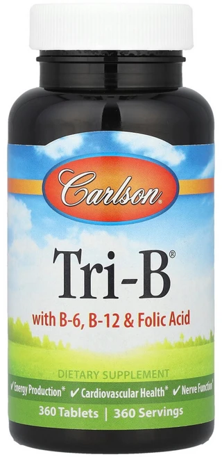 Carlson Labs Tri-B B6 B12 Folic Acid 360정 트리 비, 기본, 1개 - 쿠팡