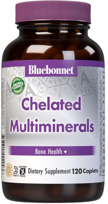 블루보넷 하이포텐시 킬레이트 멀티미네랄 Bluebonnet High Potency Chelated Multiminerals, 1개, 120정