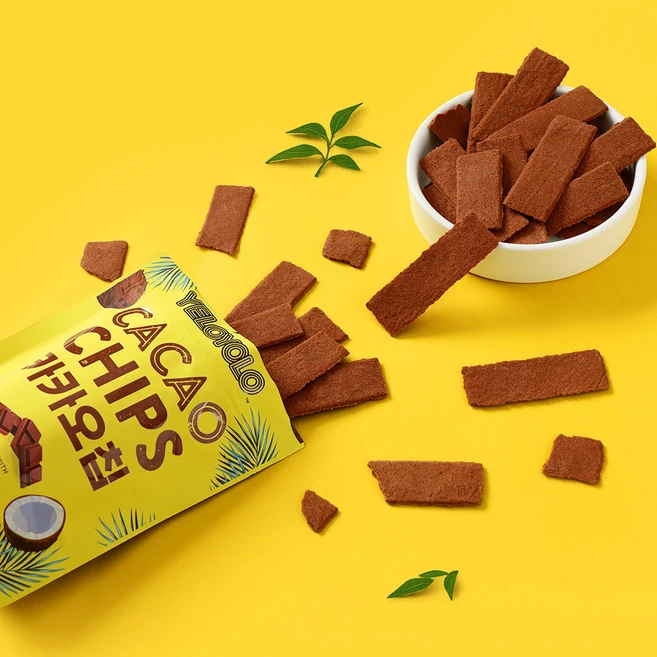 옐로욜로 카카오칩 입터짐 관리 간식 세트박스, 25g, 8개 - 쿠팡