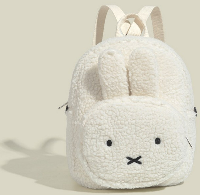 뽀글이 미피 토끼 백팩 양털 가방 미니백 데일리 귀여운 캐릭터가방