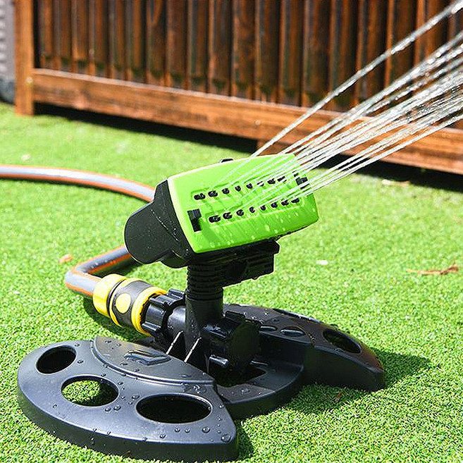 방일 아파트 정원주택 텃밭 잔디 이동식 간이 스프링쿨러, 블랙, 1개