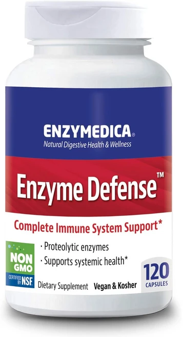 미국 엔자이메디카 Enzymedica 엔자임 디펜스 칼슘 마그네슘 120 캡슐, 1개, 120정 - 쿠팡