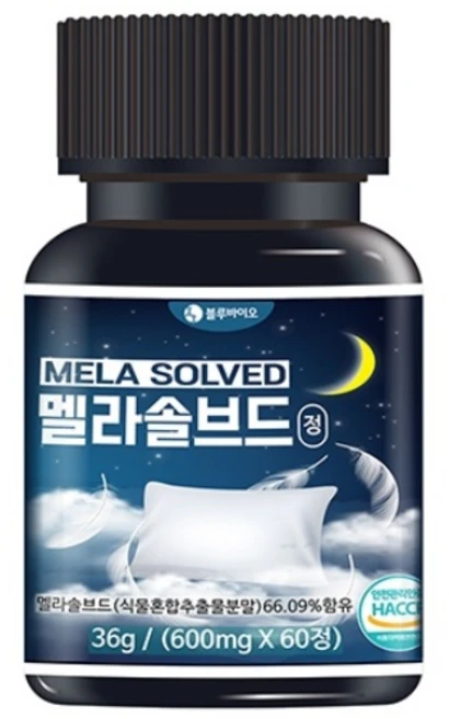 식물성 멜라토닌 멜라솔브드 600mg, 1개, 60회분 - 쿠팡