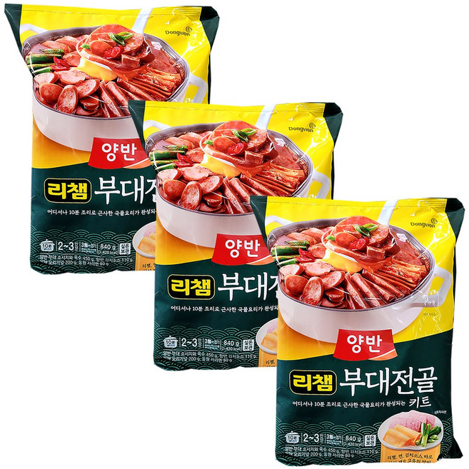 동원 양반 리챔 부대전골, 3개, 840g