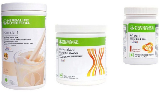 허벌라이프 포뮬러 1 바닐라 쉐이크 200g + 프로틴 부스트 + 아프레쉬 툴시 에너지 체중 감량 및 식사 대용 팩, 3개입, 1개