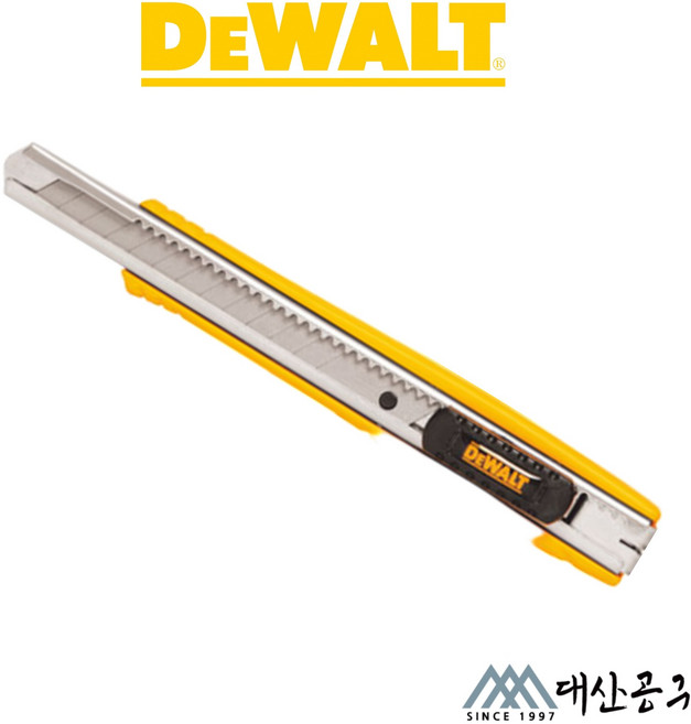 디월트 Snap-Off 커터칼 2종 모음 9mm 18mm DWHT10037 DWHT10038 사무용 작업용 카타 캇타 컷터