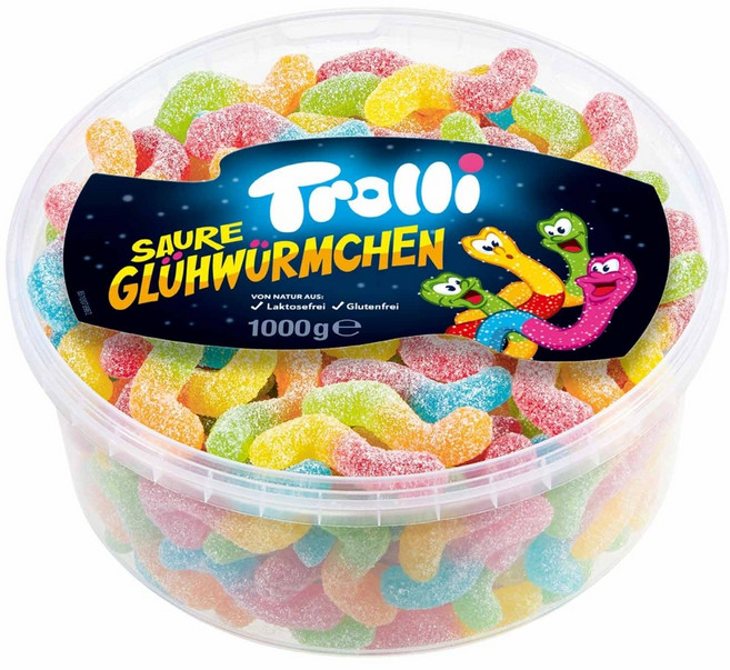 트롤리 사우어 지렁이젤리 1kg, 1개