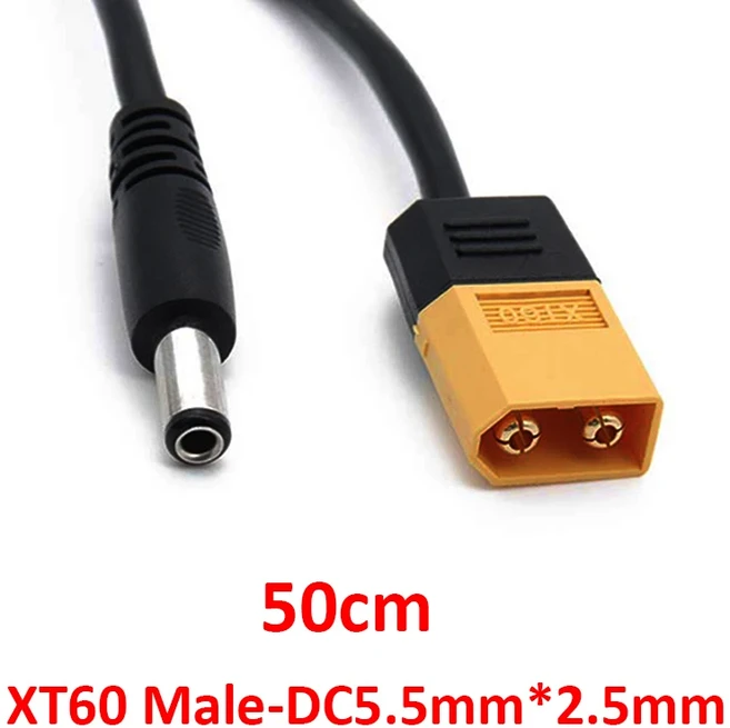 호환 1-10PCS XT60 수 커넥터-DC5525 5521 전원 케이블 TS100 납땜 인두 변환 케이블 용 5.5x2.5mm/5.5x2.1, 02 XT60-DC5525, 01 5PCS