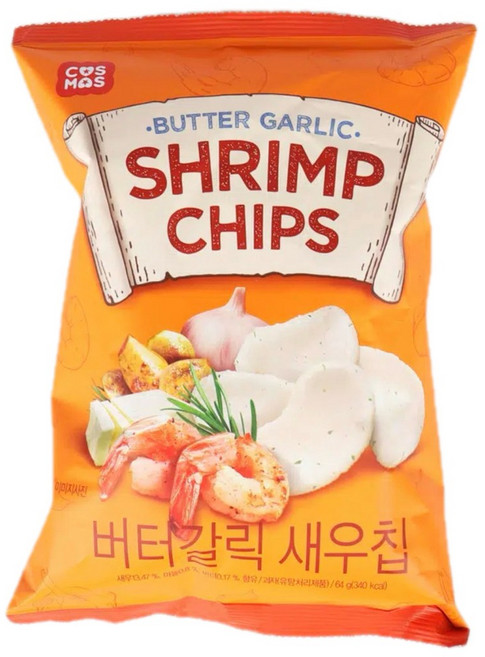 코스모스 버터갈릭 새우칩 56g, 5개
