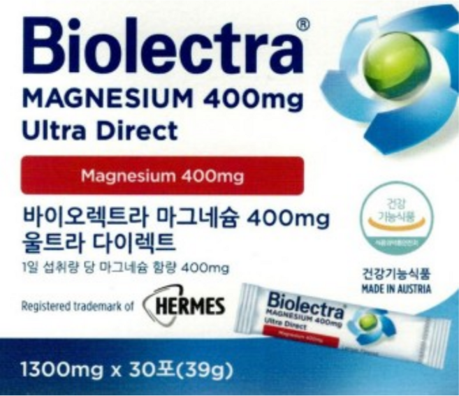 바이오렉트라 헤어메스 마그네슘 400 울트라 다이렉트, 1개, 26g