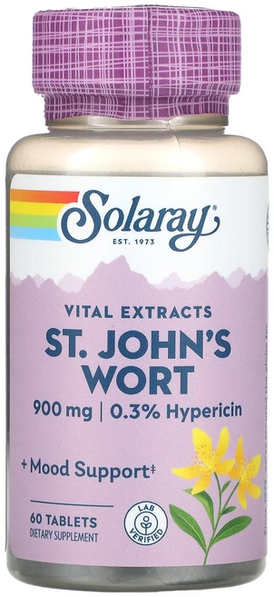 Solaray 세인트 존스 워트 바이탈 추출물 900mg 60정, Solaray세인트존스워트바이탈추출물900mg60정, 1개 - 쿠팡