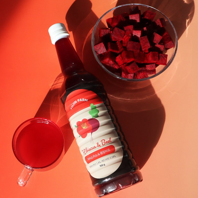 [평창 유진팜] 히비스커스 X 평창 레드 비트 청 블렌딩티 900ml, 1개, 1개입, 900g