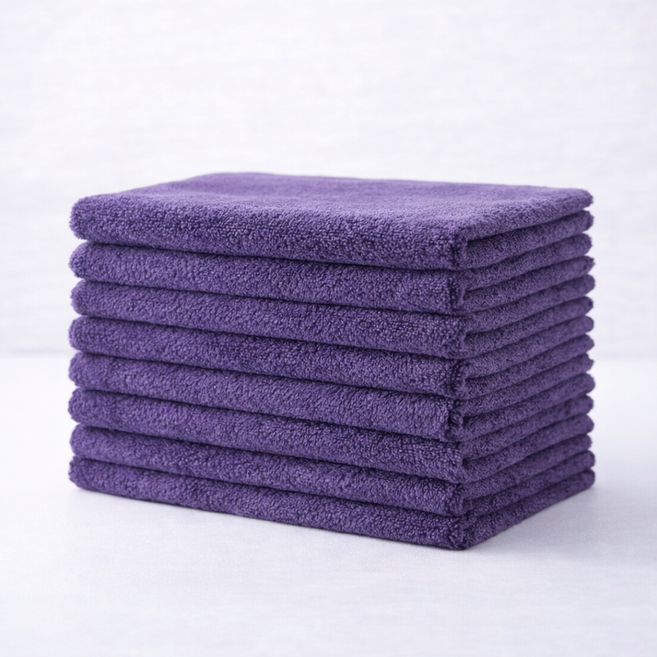다용도 극세사 업소용 수건 미용타올, 5개, 퍼플