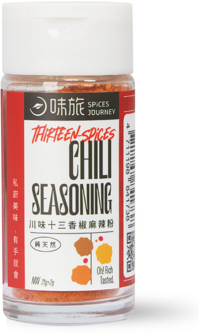 味旅 川味十三香椒麻辣粉 綜合香料 多層次風味 22g, 1個, 21g/撒罐, 21g