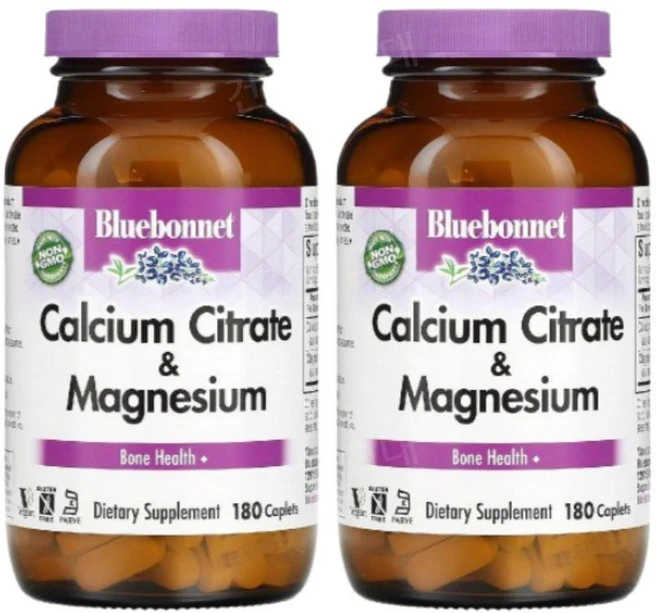 블루보넷 뉴트리션 구연산 칼슘 & 마그네슘 180정, 2개 - 쿠팡