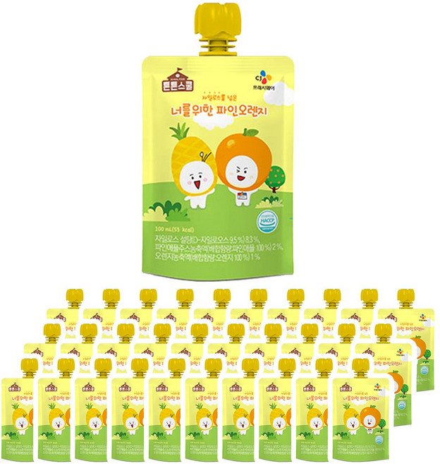 CJ 튼튼스쿨 너를위한 파인오렌지, 30개, 100ml