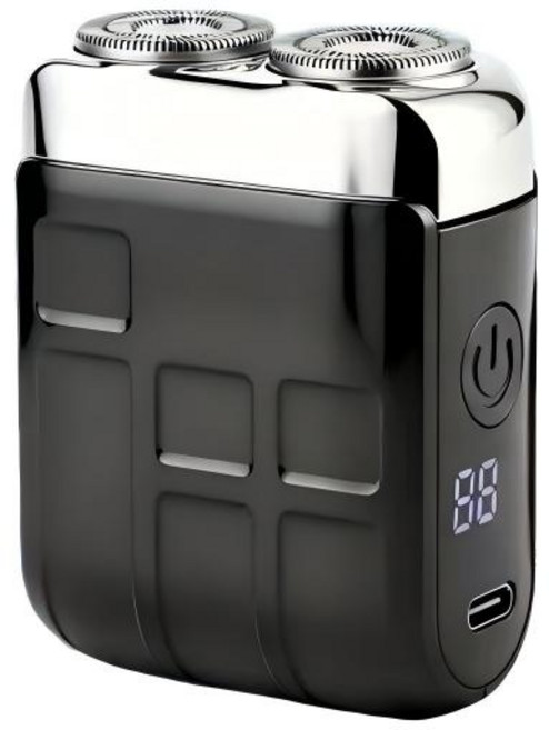 德國精工 活力橙 至尊Pro款 浮動雙頭電動剃鬚刀 刮鬍刀 電動刮鬍刀, C08數顯款-黑色, 7788