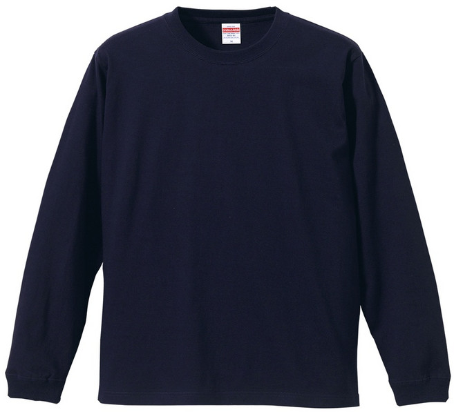 United Athle 頂級柔棉長袖T恤 UA5011 5.6oz 深藍 086 XL碼, 深藍 086,XL