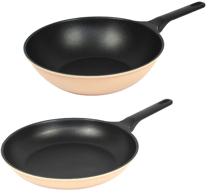 셰프리아 이지데이 셰프베이지 2종 세트, 베이지, 1세트, 프라이팬30cm + 궁중팬30cm