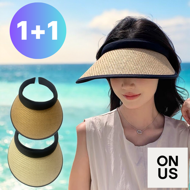 ON US 1+1 여성 썬캡 자외선 차단 창모자