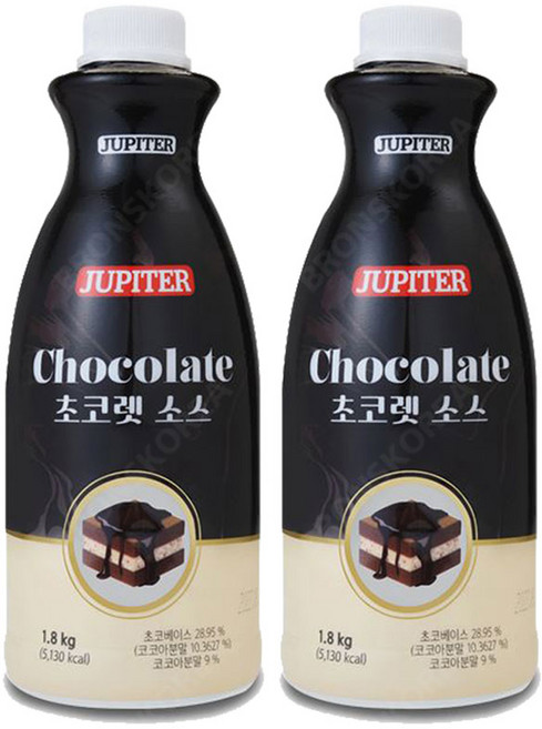 쥬피터 초코렛 소스, 2개, 1.8kg