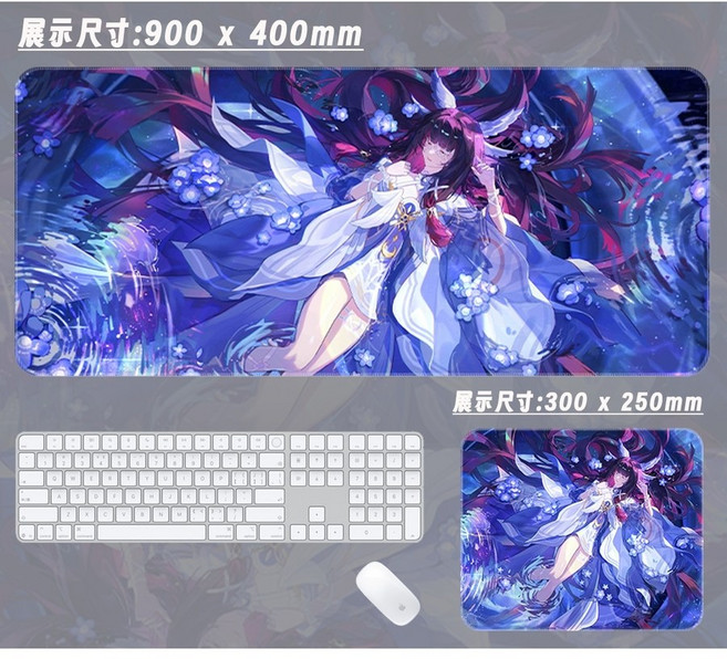 원신 콜롬비나 동인 마우스패드 키보드 장패드 두께 4mm, 패턴 10, 300x250mm