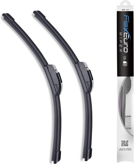 플렉스 유로 자동차 와이퍼 2종 세트, 550mm, 500mm