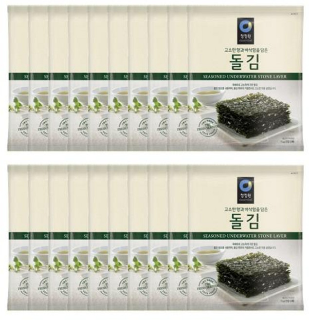 청정원 돌김, 20개, 15g