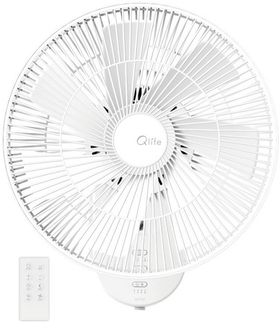 Qlife 質森活 12吋 DC直流馬達遙控壁扇 WF212 Q小下 90度垂直向下吹