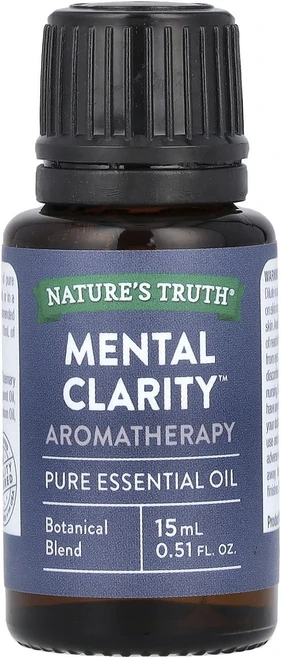 Nature's Truth 퓨어 에센셜 오일 Focusing Mental Clarity™ 15ml(0.51fl oz), NaturesTruth퓨어에센셜오일FocusingMen, 1개, 15ml - 쿠팡