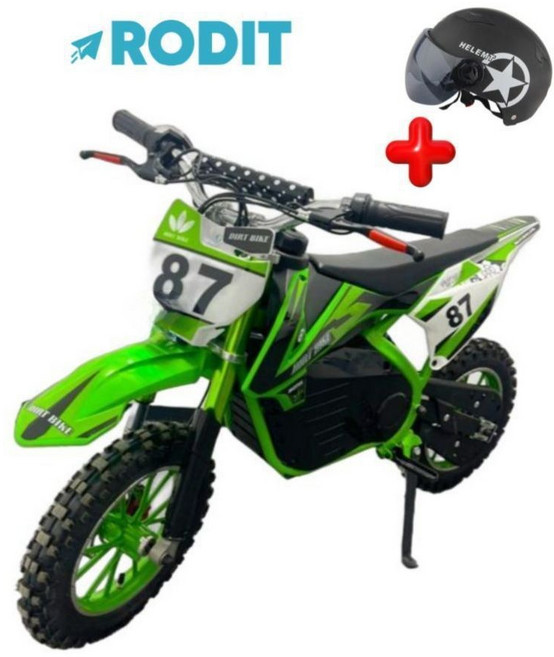 RODIT 포켓바이크 산악 미니 오프로드 전기 오토바이 성인 레저 바이크 전동스쿠터, [하이버전] 브러시모터_그린