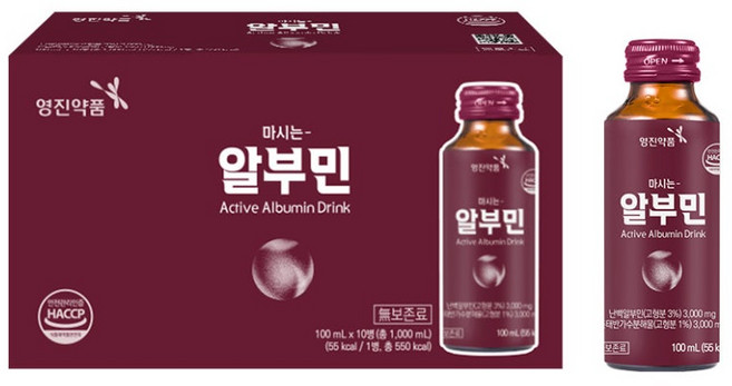 영진약품 마시는 알부민 단백질 보충 활력 케어 데일리 영양 음료, 100ml, 50개