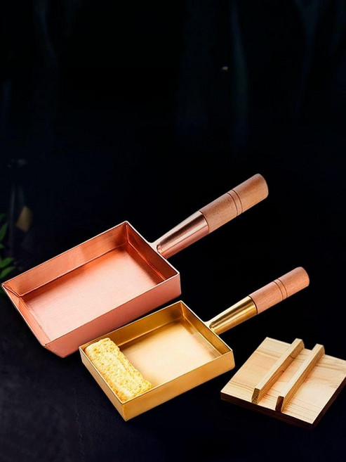 일본식 계란말이 후라이팬 다마고야끼 사각팬 타마고야끼, 정사각형 16cm 황동 커버 없음