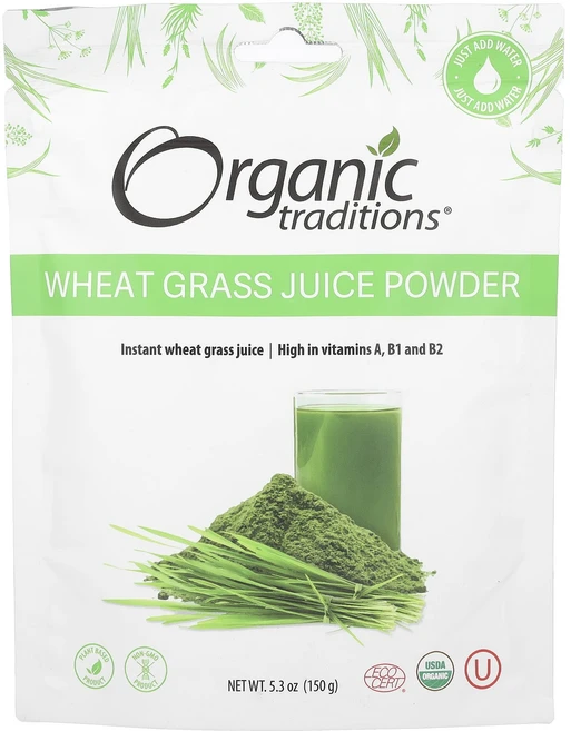 Organic Traditions 밀싹즙 분말 150g(5.3oz), 150g, 5개 - 쿠팡