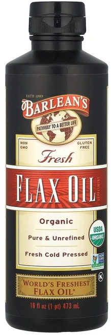 발린스 Barleans (발린스) Organic Fresh 아마 오일 473ml(16oz), 1개, 473ml - 쿠팡