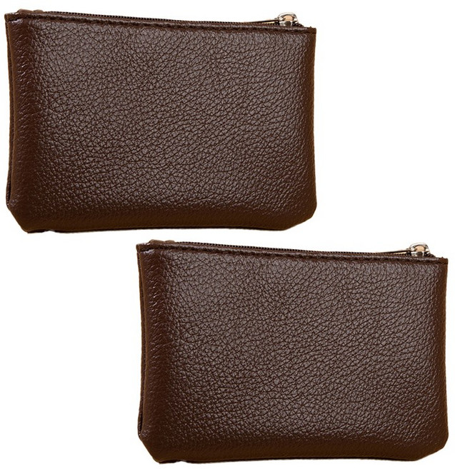 미니 가죽 한손 동전 지갑 파우치 2개 세트