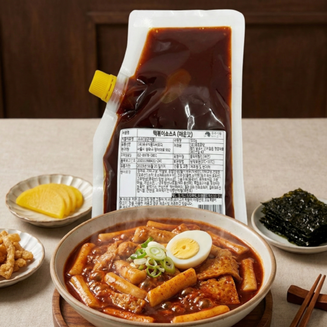 떡볶이 전문점 감칠맛 매운맛 액상 소스 500g 라볶이 쫄볶이 불닭 쏘야 볶음밥 볶음 양념