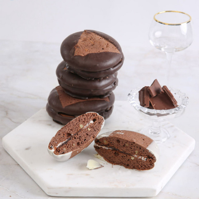 [전주풍년제과] 우리밀 수제 화이트 초코파이+리얼초코파이 전주초코파이 답례품 간식 혼합세트, 100g, 10개