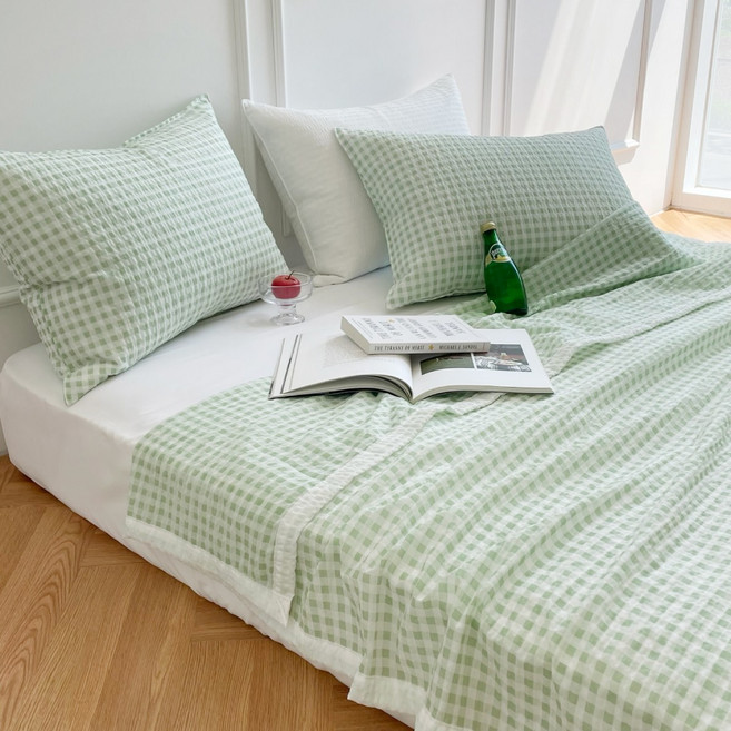 밍밍밍 시어서커 여름 이불 세트 홑이불 + 패드 + 베개커버 여름이불