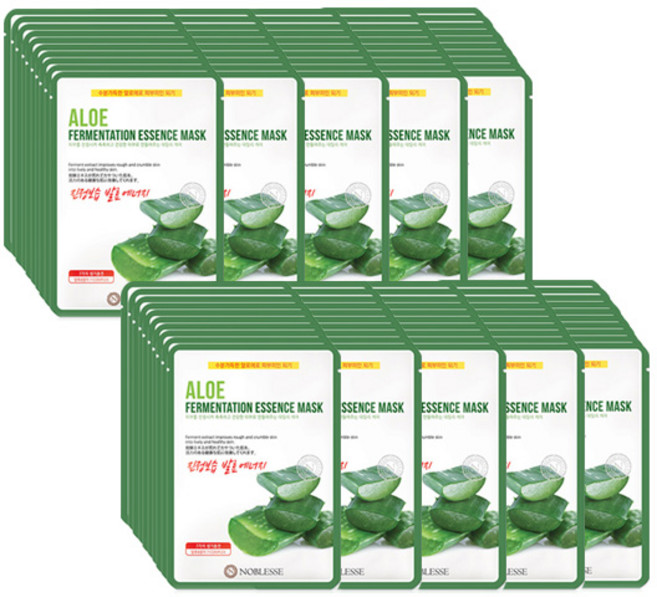 노블레스 독일 천연펄프 발효 에센스 얼굴 마스크팩 15종류 x 택일 100개 1박스, 1개, 4.녹차x100p, 1개입